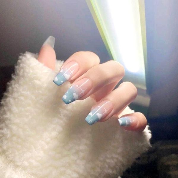 false nails 24pcs blue clouds wear long paragraph fashion manicure patch save time wearable nail full cover tips tool, Red;gold
false nails 24pcs blue clouds wear long paragraph fashion manicure patch save time wearable nail full cover tips tool, Red;gold
