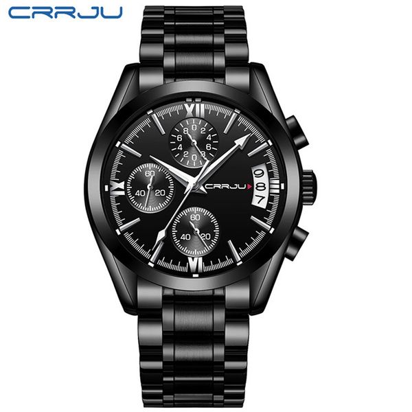 crrju watches 2217s six-hand watch mens business stainless steel chronograph multi-function wristwatch gents waterproof watch sports quartz, Slivery;brown
crrju watches 2217s six-hand watch mens business stainless steel chronograph multi-function wristwatch gents waterproof watch sports quartz, Slivery;brown
