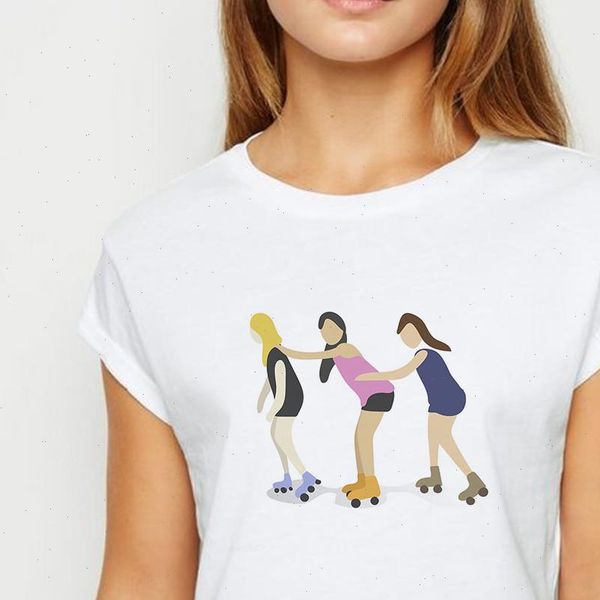 new t shirt female skating motion tshirt spring summer ropa mujer tee funny and happy graphic printing o neck t shirts, White
new t shirt female skating motion tshirt spring summer ropa mujer tee funny and happy graphic printing o neck t shirts, White