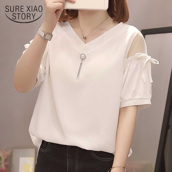 white summer loose lace stitching short sleeve v-neck chiffon shirt women big girl plus large size blouse blusas 9987 210527
white summer loose lace stitching short sleeve v-neck chiffon shirt women big girl plus large size blouse blusas 9987 210527