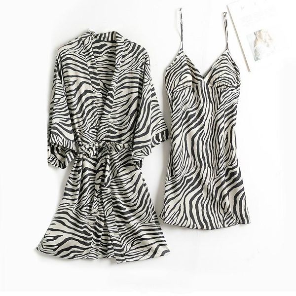 women's sleepwear women satin robe set summer kimono gown silky 2pcs novelty zebra pattern sleep female nighty&robe, Black;red
women's sleepwear women satin robe set summer kimono gown silky 2pcs novelty zebra pattern sleep female nighty&robe, Black;red