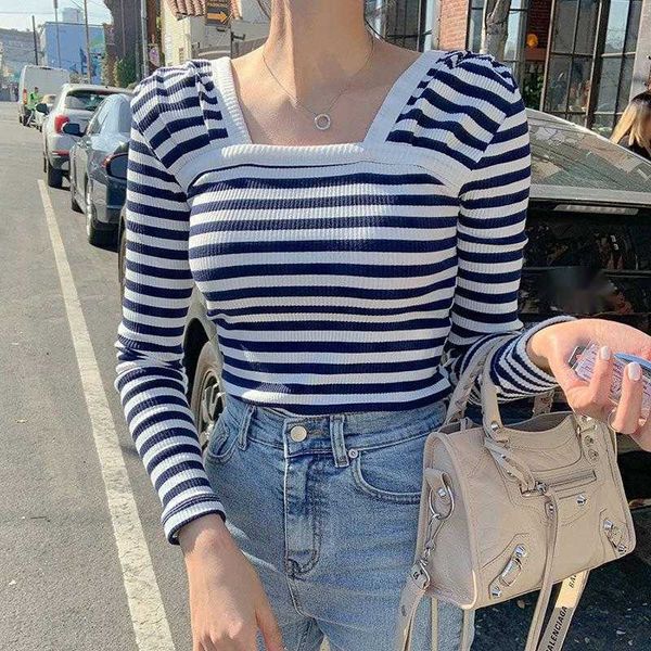 womengaga korean spring summer slim square collar bottoming striped elastic t-shirt asia girl tees 9ebp 210603, White
womengaga korean spring summer slim square collar bottoming striped elastic t-shirt asia girl tees 9ebp 210603, White