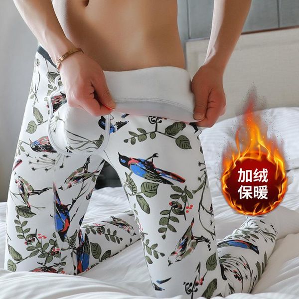 men's thermal underwear mens autumn pants plush thickened warm middle waist fashionable slim long johns, Black;white
men's thermal underwear mens autumn pants plush thickened warm middle waist fashionable slim long johns, Black;white