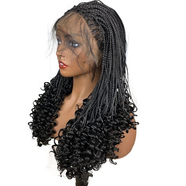 2021 fashion leisure style three-strand braided curling head set under the curling thin braided head cover chemical fiber front lace hand ho, Black
2021 fashion leisure style three-strand braided curling head set under the curling thin braided head cover chemical fiber front lace hand ho, Black