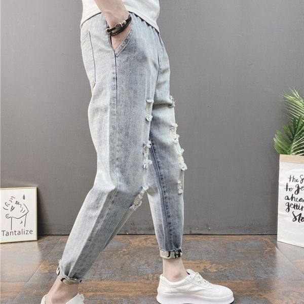 men's jeans torn hole denies pencil thin street pants adjust casual elastic waist ankle-length jeans will wear blue retro harem 3ift
men's jeans torn hole denies pencil thin street pants adjust casual elastic waist ankle-length jeans will wear blue retro harem 3ift