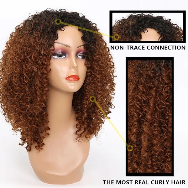 16inch afro kinky curly wig synthetic short wig with bangs mixed brown and blonde wig for black womenfactory direct
16inch afro kinky curly wig synthetic short wig with bangs mixed brown and blonde wig for black womenfactory direct