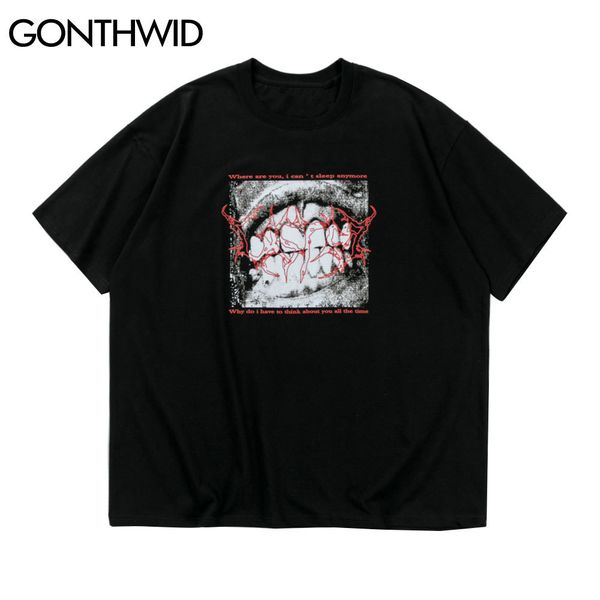 gonthwid hip hop tshirts harajuku creative mouth teeth print cotton loose tees shirt streetwear fashion casual short sleeve c0315, White;black
gonthwid hip hop tshirts harajuku creative mouth teeth print cotton loose tees shirt streetwear fashion casual short sleeve c0315, White;black