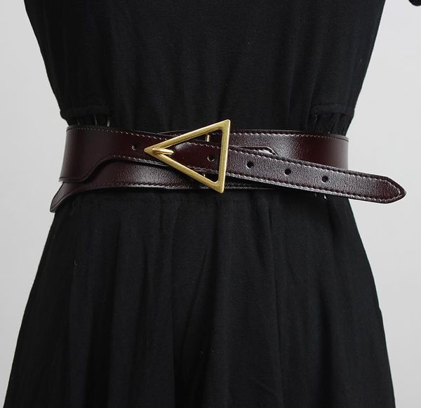 belts 2021 spring summer women split leather belt designer luxury gold metal buckle asymmetric wide waist corset black brown
belts 2021 spring summer women split leather belt designer luxury gold metal buckle asymmetric wide waist corset black brown