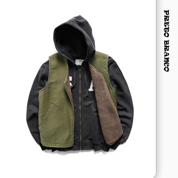 men's vests preto branco men's/women thick fleece vest hunting sleeveless sherpa jacket men work american vintage ceket amekaji oq, Black;white
men's vests preto branco men's/women thick fleece vest hunting sleeveless sherpa jacket men work american vintage ceket amekaji oq, Black;white