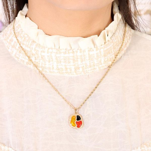 pendant necklaces uer korea style geometric contrast color enamel irregular for women worn gold chains fashion jewelry, Silver
pendant necklaces uer korea style geometric contrast color enamel irregular for women worn gold chains fashion jewelry, Silver