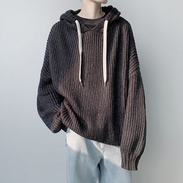 2021 new thick hooded sweater men's warm fashion casual winter knitted pullover men wild loose korean knitting sweaters mens clothes s-, White;black
2021 new thick hooded sweater men's warm fashion casual winter knitted pullover men wild loose korean knitting sweaters mens clothes s-, White;black