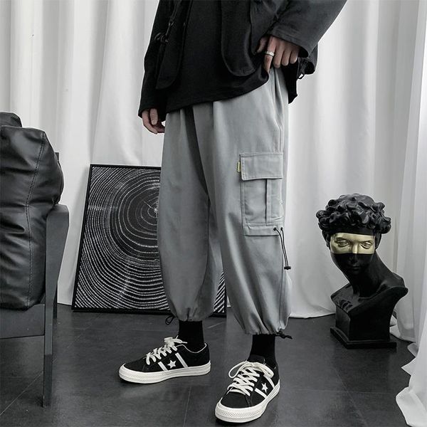 summer cargo pants men's korean fashion loose casual straight-leg pants men's harajuku streetwear big pockets ankle-length, Black
summer cargo pants men's korean fashion loose casual straight-leg pants men's harajuku streetwear big pockets ankle-length, Black