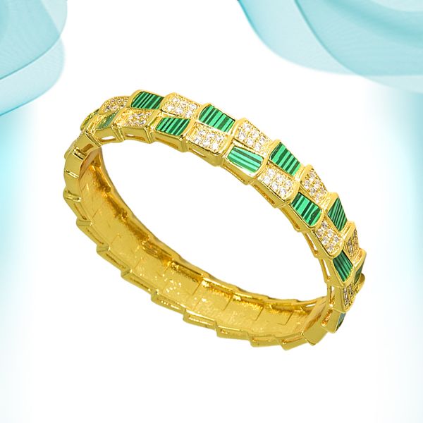 green diamond stone snake bone bangle double layer mother-of-pearl micro-inlaid zircon retro bracelet luxury brand jewel fashion women perso, Black
green diamond stone snake bone bangle double layer mother-of-pearl micro-inlaid zircon retro bracelet luxury brand jewel fashion women perso, Black