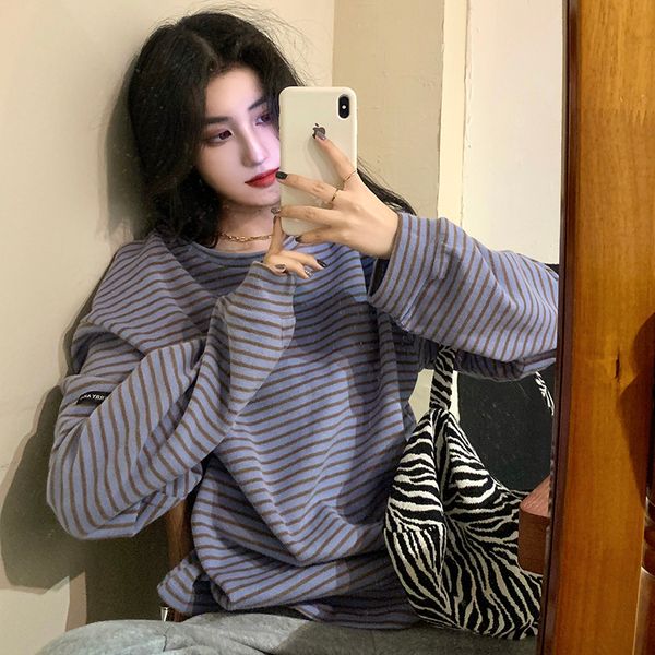 2021 new colors autumn winter korean style women sweatshirts long sleeve letter stripe thick sweatshirt womens pullovers (c2936) mggs, Black
2021 new colors autumn winter korean style women sweatshirts long sleeve letter stripe thick sweatshirt womens pullovers (c2936) mggs, Black