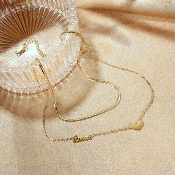korean fashion titanium steel love pendant multi layer english letter necklace versatile clavicle chain personality neck ornament girl, Silver
korean fashion titanium steel love pendant multi layer english letter necklace versatile clavicle chain personality neck ornament girl, Silver