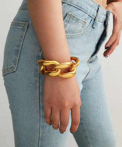 jewelry hip hop personality geometric hollow out hand decoration punk exaggerated thick chain single layer bra, Silver
jewelry hip hop personality geometric hollow out hand decoration punk exaggerated thick chain single layer bra, Silver