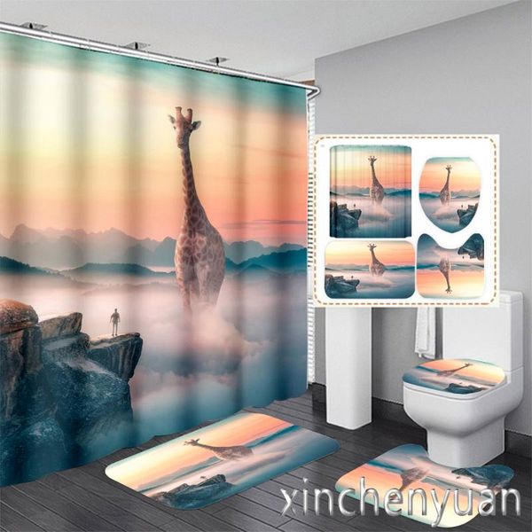 shower curtains animal giraffe 3d printing waterproof bathroom curtain toilet cover mat non-slip floor rug (1/3/4pcs) w26
shower curtains animal giraffe 3d printing waterproof bathroom curtain toilet cover mat non-slip floor rug (1/3/4pcs) w26