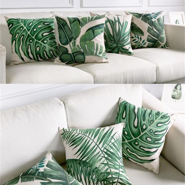 pillow case 45*45cm cotton linen cushion cover green leaf printed european style decorative throw pillows 1pc
pillow case 45*45cm cotton linen cushion cover green leaf printed european style decorative throw pillows 1pc