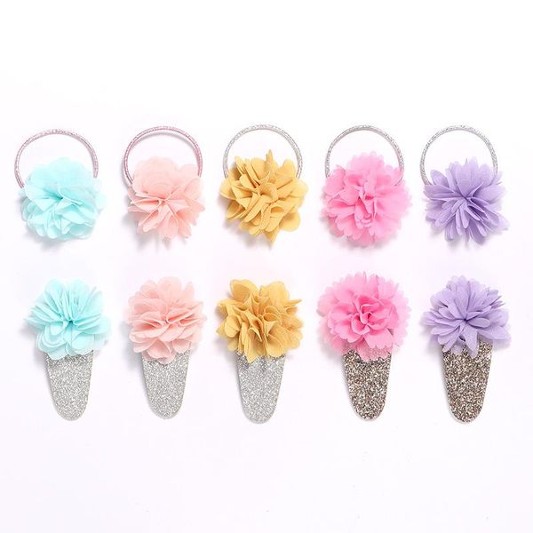 boutique 10pcs fashion cute gauze floral glitter snap clips solid flower hair ties elastic hair bands princess accessories, Slivery;white
boutique 10pcs fashion cute gauze floral glitter snap clips solid flower hair ties elastic hair bands princess accessories, Slivery;white