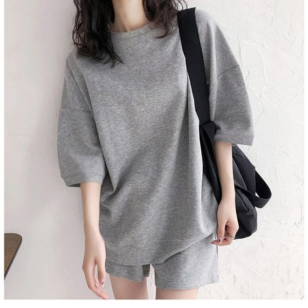 men's pants 2021 fashion suit short-sleeved t-shirt women's casual two-piece high-waist plus size shorts sports women, Black
men's pants 2021 fashion suit short-sleeved t-shirt women's casual two-piece high-waist plus size shorts sports women, Black