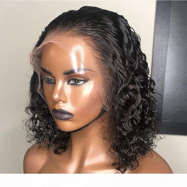 13x6 deep part human curly lace front wigs with baby hair pre-plucked wet wavy peruvian virgin short human hair bob wigs black women, Black;brown
13x6 deep part human curly lace front wigs with baby hair pre-plucked wet wavy peruvian virgin short human hair bob wigs black women, Black;brown