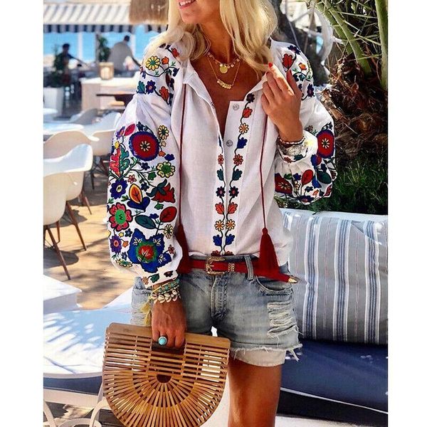 new fashion women lantern sleeve floral embroidery turn down collar loose shirt elegant casual shirt 2021 sale, White
new fashion women lantern sleeve floral embroidery turn down collar loose shirt elegant casual shirt 2021 sale, White