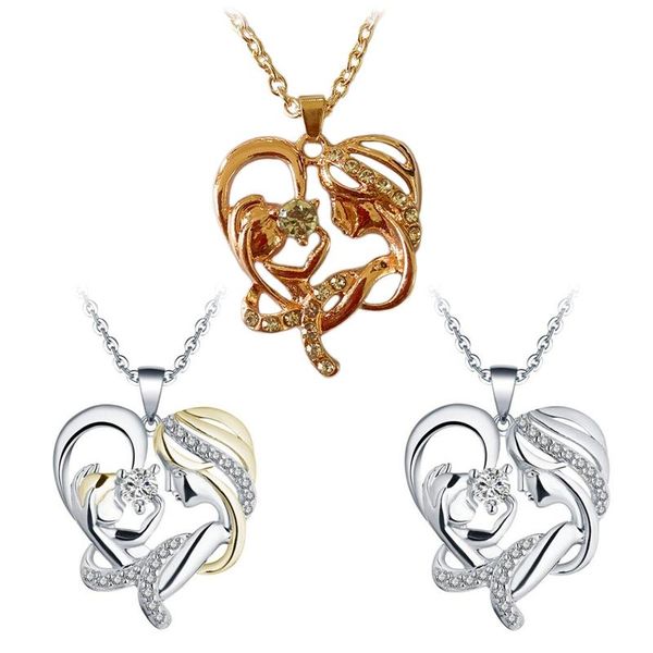 pendant necklaces mother love shiny women necklace jewellry mother's day heart gift, Silver
pendant necklaces mother love shiny women necklace jewellry mother's day heart gift, Silver