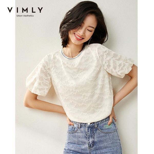vimly 2021 summer women lace blouse elegant office lady round neck lantern sleeve slim fit solid female shirts f1502, White
vimly 2021 summer women lace blouse elegant office lady round neck lantern sleeve slim fit solid female shirts f1502, White