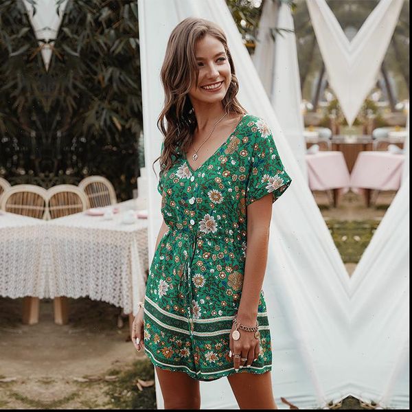 2021 new summer playsuits women lace up loose casual short sleeve print playsuits drop shipping, Black;white
2021 new summer playsuits women lace up loose casual short sleeve print playsuits drop shipping, Black;white