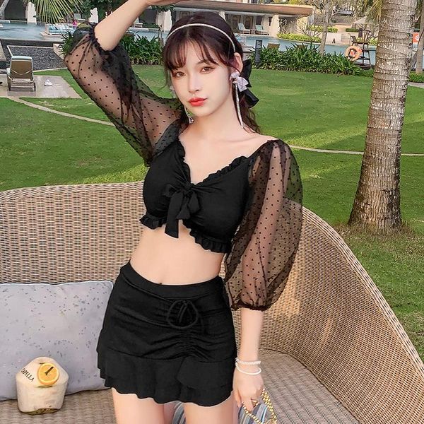 women's swimwear 2021 style swimsuit ladies split boxer spring bikini korean swimming suit for women bathing suits woman, White;black
women's swimwear 2021 style swimsuit ladies split boxer spring bikini korean swimming suit for women bathing suits woman, White;black