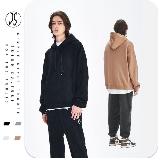 2021 spring and autumn new 370g hooded pure cotton loose couple fashion men's long sleeved sweater, Black
2021 spring and autumn new 370g hooded pure cotton loose couple fashion men's long sleeved sweater, Black