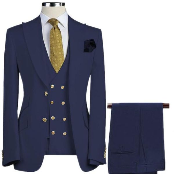men's suits & blazers suit pants vest double breasted custom made 3 pcs set fashion casual boutique business groom wedding jacket coat, White;black
men's suits & blazers suit pants vest double breasted custom made 3 pcs set fashion casual boutique business groom wedding jacket coat, White;black