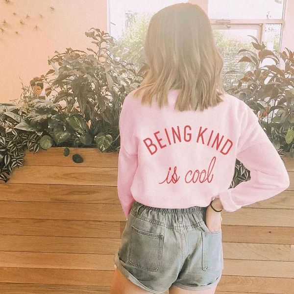 kind is cool crew sweatshirt women long sleeve sweatshirts yellow funny fashion clothes pullover sweats women's hoodies, Black
kind is cool crew sweatshirt women long sleeve sweatshirts yellow funny fashion clothes pullover sweats women's hoodies, Black