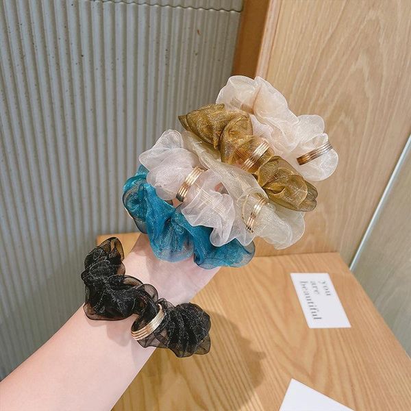 hair accessories organza solid elastic bands girls ties ropes stripe ponytail holder women ornaments headband, Slivery;white
hair accessories organza solid elastic bands girls ties ropes stripe ponytail holder women ornaments headband, Slivery;white