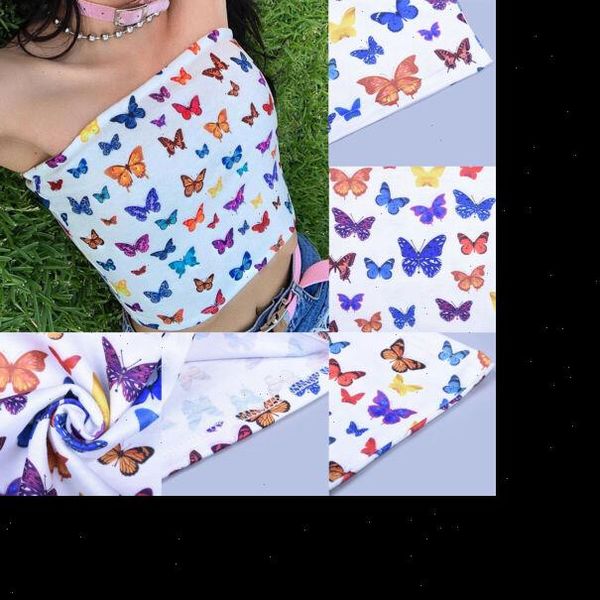 2021 new fashion womens boob tube bralet bustier butterfly crop t shirt vest, White
2021 new fashion womens boob tube bralet bustier butterfly crop t shirt vest, White
