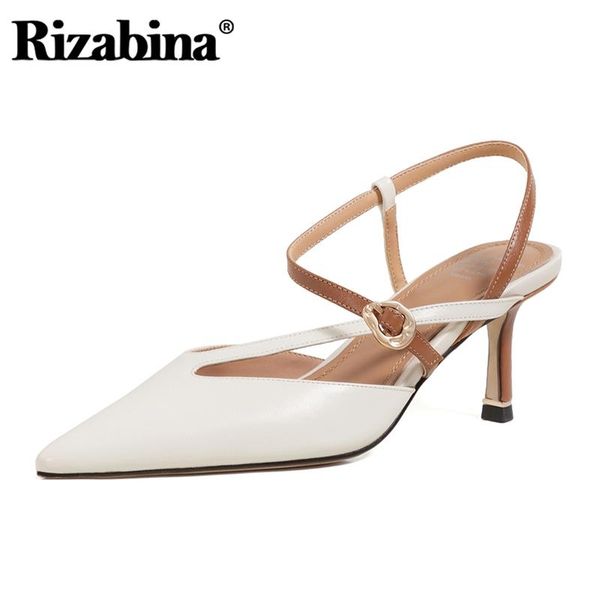 rizabina size 34-41 women sandals real leather high heel summer shoes woman buckle strap pointed toe lady party footwear, Black
rizabina size 34-41 women sandals real leather high heel summer shoes woman buckle strap pointed toe lady party footwear, Black