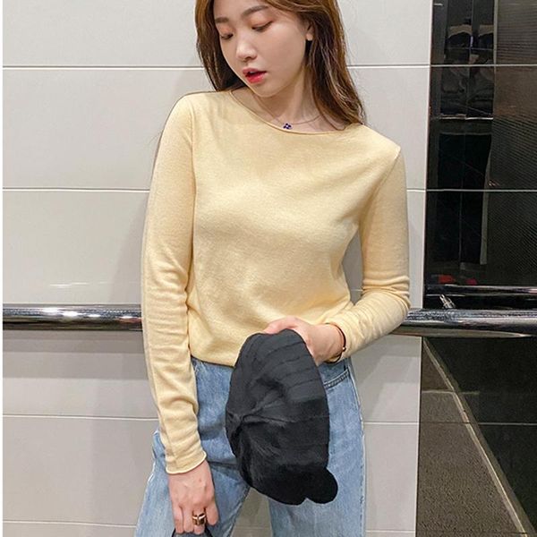 women's sweaters women 2021 winter lady soft warm long sleeve o-neck sweater korean slim multiple colour pullover knitted clothes, White;black
women's sweaters women 2021 winter lady soft warm long sleeve o-neck sweater korean slim multiple colour pullover knitted clothes, White;black
