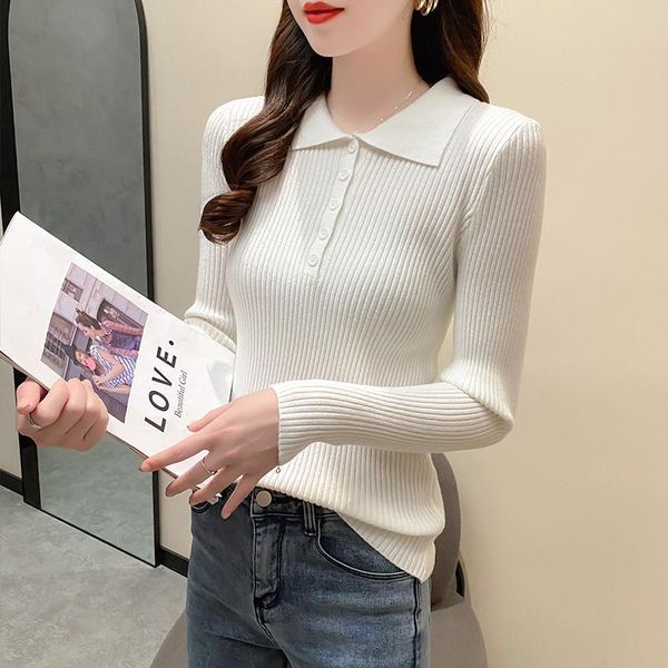 women's sweaters 2021 autumn yellow fashion bottoming shirt slim sweater women., White;black
women's sweaters 2021 autumn yellow fashion bottoming shirt slim sweater women., White;black