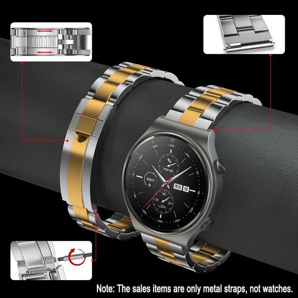 watch bands 22mm stainless steel bracelet for huawei gt 2 pro ecg 2e strap samsung galaxy 3 45mm gear s3 accessories, Black;brown
watch bands 22mm stainless steel bracelet for huawei gt 2 pro ecg 2e strap samsung galaxy 3 45mm gear s3 accessories, Black;brown