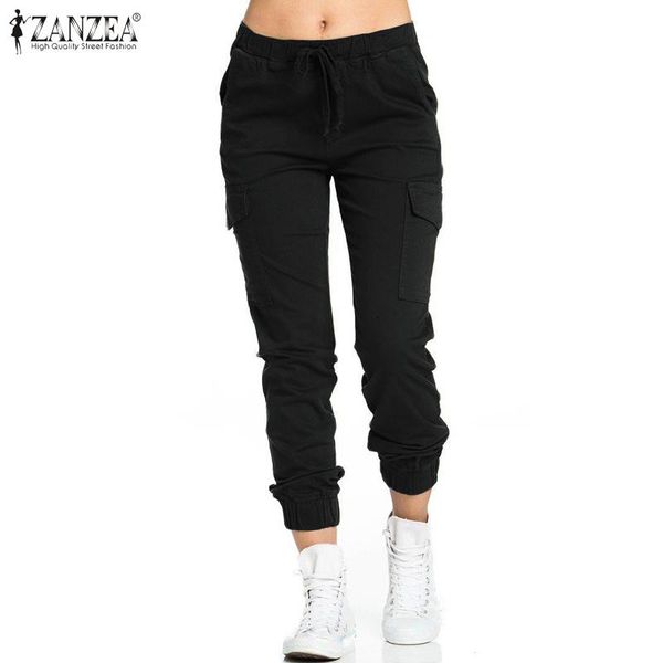 women's pants & capris zanzea 2021 fashion drawstring elastic waist long trousers casual solid pantalon femme loose pockets streetwear, Black;white
women's pants & capris zanzea 2021 fashion drawstring elastic waist long trousers casual solid pantalon femme loose pockets streetwear, Black;white