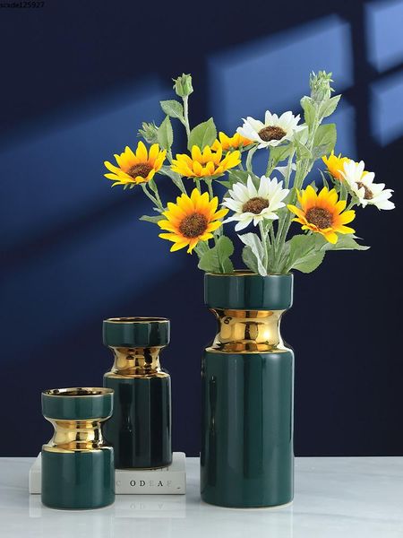 modern ceramic green gold rim vase luxury golden flower arrangement container living room table ornaments vase home deco wedding
modern ceramic green gold rim vase luxury golden flower arrangement container living room table ornaments vase home deco wedding