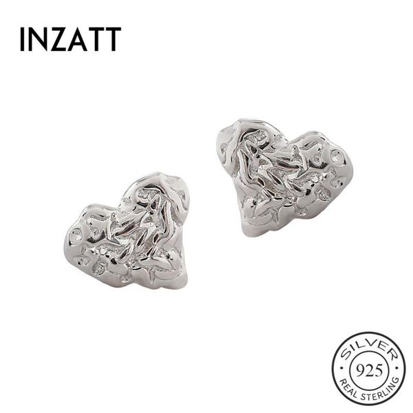 stud inzareal 925 sterling silver irregular heart earrings for fashion women party fine jewelry hiphop accessories gift, Golden;silver
stud inzareal 925 sterling silver irregular heart earrings for fashion women party fine jewelry hiphop accessories gift, Golden;silver