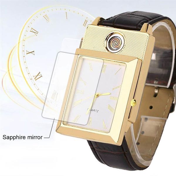 wristwatches simple usb charging lighter watch flameless windproof electronic cigarette lighters wrist, Slivery;brown
wristwatches simple usb charging lighter watch flameless windproof electronic cigarette lighters wrist, Slivery;brown