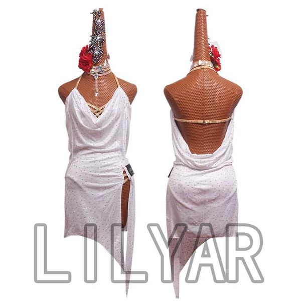 stage wear latin dance dress skirt competition costumes performing practice customize kids lady white lunba 1, Black;red
stage wear latin dance dress skirt competition costumes performing practice customize kids lady white lunba 1, Black;red