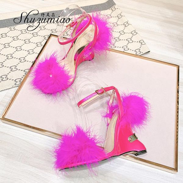 new arrival sandals fashion show woman wedge shoes mule women summer new 2021 one word with heels sandals fur party shoes, Black
new arrival sandals fashion show woman wedge shoes mule women summer new 2021 one word with heels sandals fur party shoes, Black