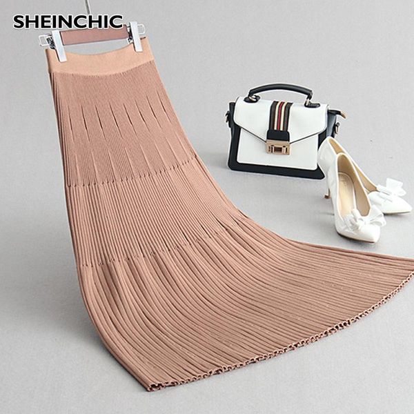 skirts 2021 knitting long skirt casual waist solid color brown/black/beige a-line knit for female saia faldas
skirts 2021 knitting long skirt casual waist solid color brown/black/beige a-line knit for female saia faldas
