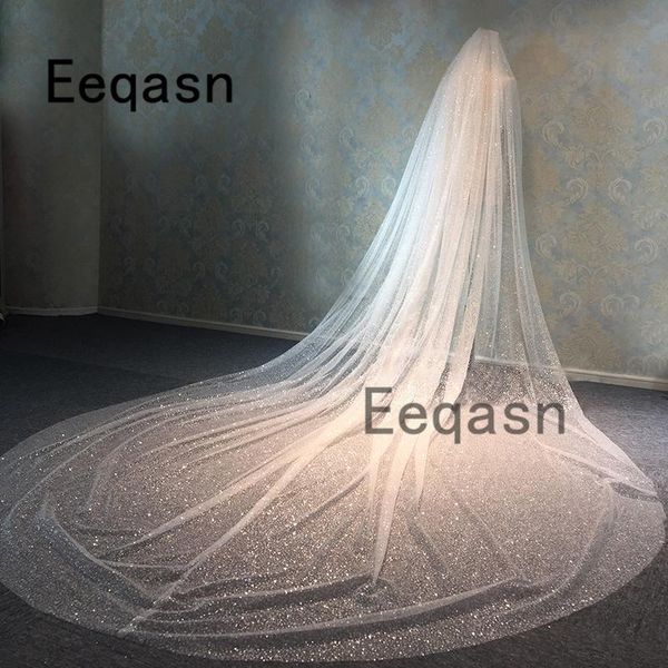 bridal veils 2021 bling glitter cut edge wedding with comb 350cm long cathedral veil veu de noiva custom length, Black
bridal veils 2021 bling glitter cut edge wedding with comb 350cm long cathedral veil veu de noiva custom length, Black