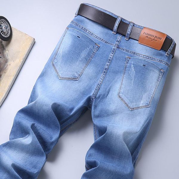 men's jeans 2021 spring summer washed light blue thin classic style fashion stretch slim-fit denim trousers male brand pants
men's jeans 2021 spring summer washed light blue thin classic style fashion stretch slim-fit denim trousers male brand pants