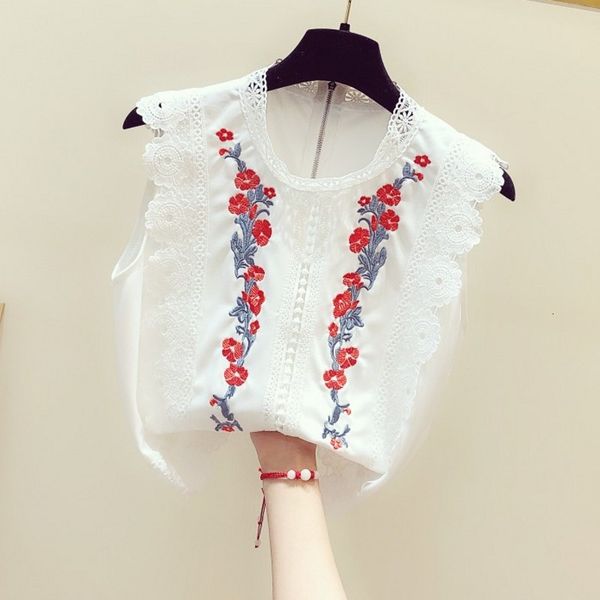 no sleeves female blouse 2021 summer wear new flower embroidered crew shirt cut neck shirts ladies vzjb, Black
no sleeves female blouse 2021 summer wear new flower embroidered crew shirt cut neck shirts ladies vzjb, Black