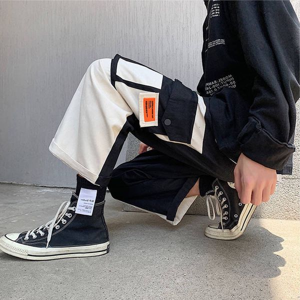 2021 new color block patchwork cala de camuflagem hip hop streetwear harajuku basculador sweatpant sweat pant faixa casual calas dos homens, Black
2021 new color block patchwork cala de camuflagem hip hop streetwear harajuku basculador sweatpant sweat pant faixa casual calas dos homens, Black
